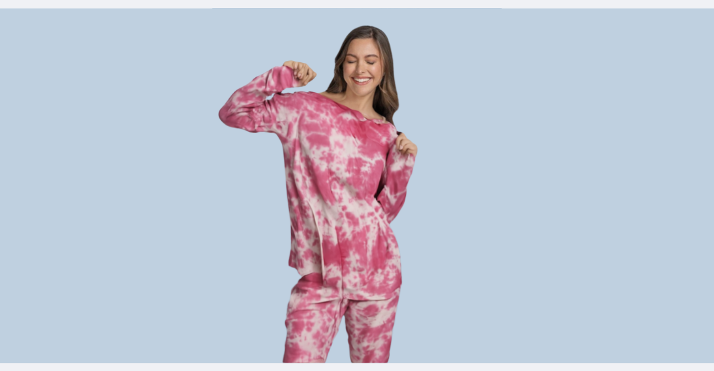 long sleeve tie dyes pajama set