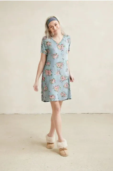 floral printed supersoft 'yummy' gown